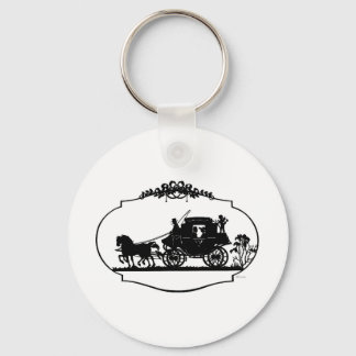 Romantic Carriage Sillhouette Keychain