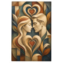 Romantic Carved Hearts Metal Art