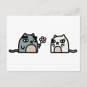 Romantic Cat Postcard