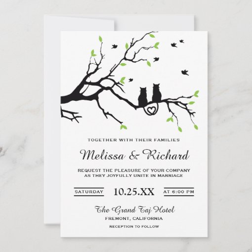 Romantic Cats Wedding Invitations Zazzle