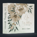 romantic champagne flowers greenery photo album 3 ring binder<br><div class="desc">Unique wedding photo album binder featuring romantic champagne flowers and green leaves. 
FOR MORE MATCHING PRODUCTS click on the collection above or contact me.</div>