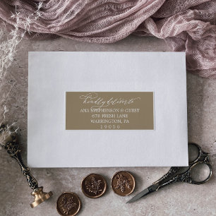 Romantic Champagne Gold Color Guest Address Labels