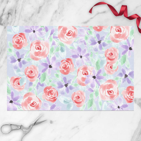 Romantic Charming Purple Lavender and Red