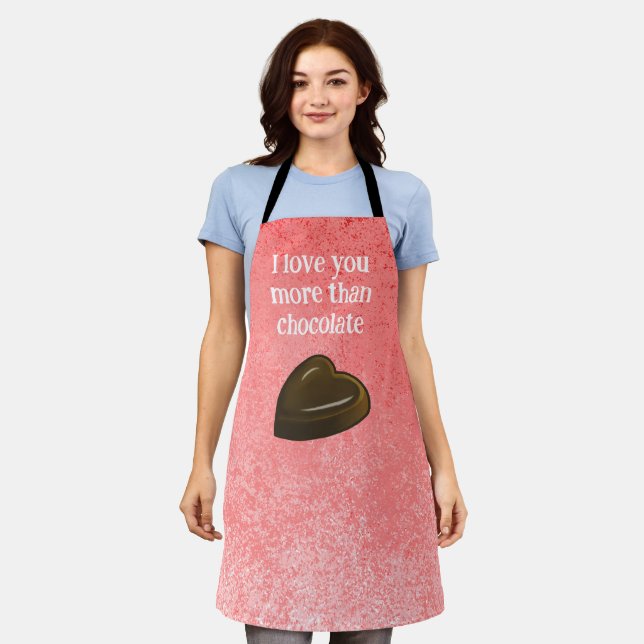 Romantic Chocolate Heart Apron (Worn)