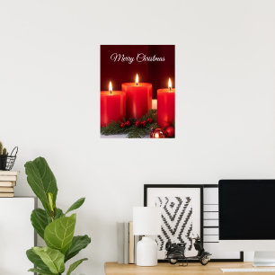 Romantic Christmas Candles Poster