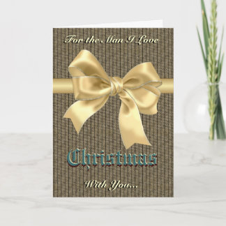 Romantic Christmas for him Holiday Card