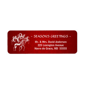 Romantic Christmas Stag and Doe - Red and White Label