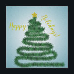 Romantic Christmas tree wit golden star Holiday Card<br><div class="desc">Personalized romantic Christmas tree with golden star for upcoming holidays. Add your personal message on the back or leave it blank and  handwriting your message in person.</div>
