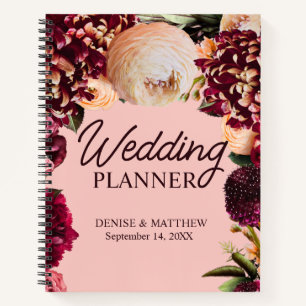 Romantic Chrysanthemum on Gossamer Pink Notebook