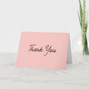 Romantic Chrysanthemum on Gossamer Pink Thank You Card