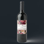 Romantic Chrysanthemum on Mauve Chalk Wine Label<br><div class="desc">Add a signature touch to your wedding reception or welcome gifts with these romantic chrysanthemum wine bottle labels. Featuring lush florals, elegant script, and your custom names and date, these peel-and-stick labels instantly transform standard bottles into coordinated décor. Perfect for bar displays, sweetheart tables, guest welcome baskets, or send-off favors....</div>