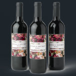 Romantic Chrysanthemum on Perfectly Pale Wine Label<br><div class="desc">Add a signature touch to your wedding reception or welcome gifts with these romantic chrysanthemum wine bottle labels. Featuring lush florals, elegant script, and your custom names and date, these peel-and-stick labels instantly transform standard bottles into coordinated décor. Perfect for bar displays, sweetheart tables, guest welcome baskets, or send-off favors....</div>