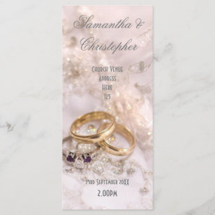 Romantic church wedding program