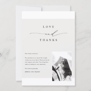 Romantic Classic Formal Wedding Photo Thank You Card