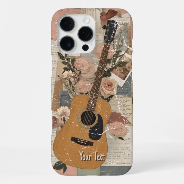 Romantic Classical Guitar Player Gift iPhone Case (Back)