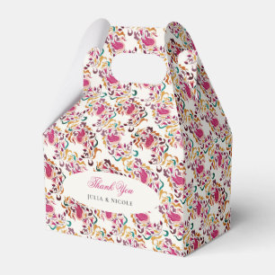 Romantic Classical Pearl Swan Floral Frame Wedding Favor Boxes