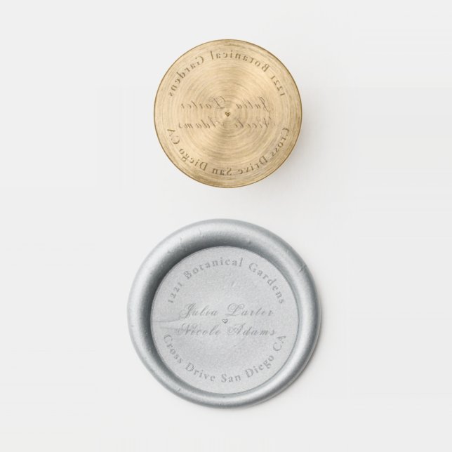 Romantic Classical Pearl Swan Floral Frame Wedding Wax Seal Stamp (Stamped)