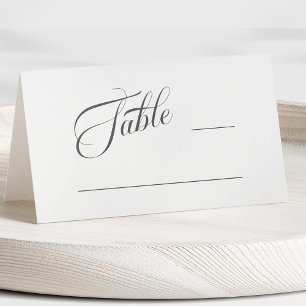 Romantic Classy Typography Wedding Place Card