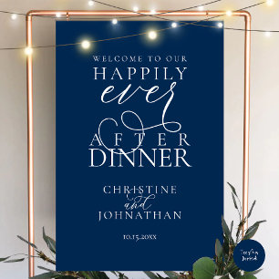 Romantic Classy Wedding Happily Ever After Dinner Foam Board