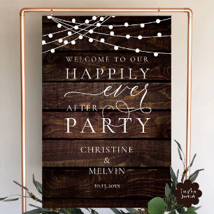 Romantic Classy Wedding Happily Ever After Party Foam Board