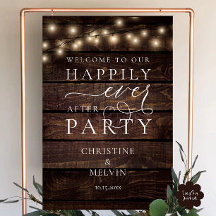 Romantic Classy Wedding Happily Ever After Party Foam Board