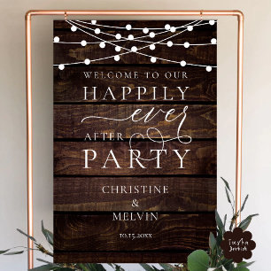 Romantic Classy Wedding Happily Ever After Party Foam Board