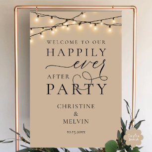 Romantic Classy Wedding Happily Ever After Party Foam Board