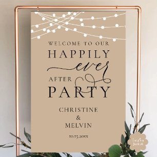 Romantic Classy Wedding Happily Ever After Party Foam Board
