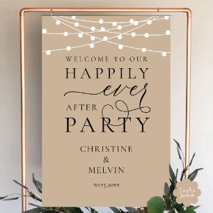 Romantic Classy Wedding Happily Ever After Party Foam Board