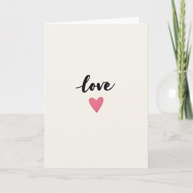 Romantic Clean Painted Love Card (Front)