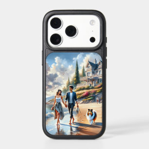 Romantic Coastal Cottage Sunset Stroll iPhone 17 Pro Case