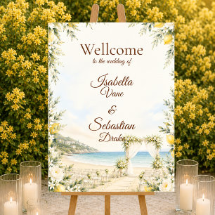 Romantic Coastal Wedding Foam Board