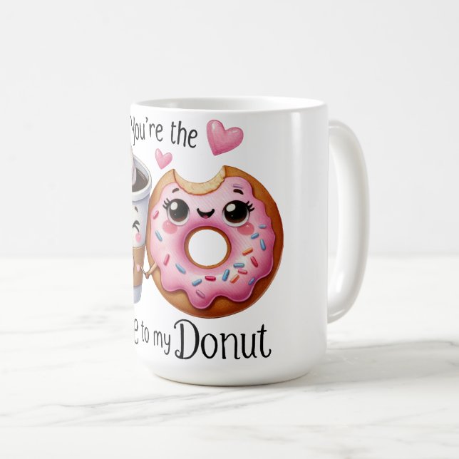 Romantic Coffee and Donut Mug (Front Right)