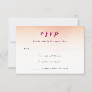 Romantic colorful stunning wedding invitation rsvp