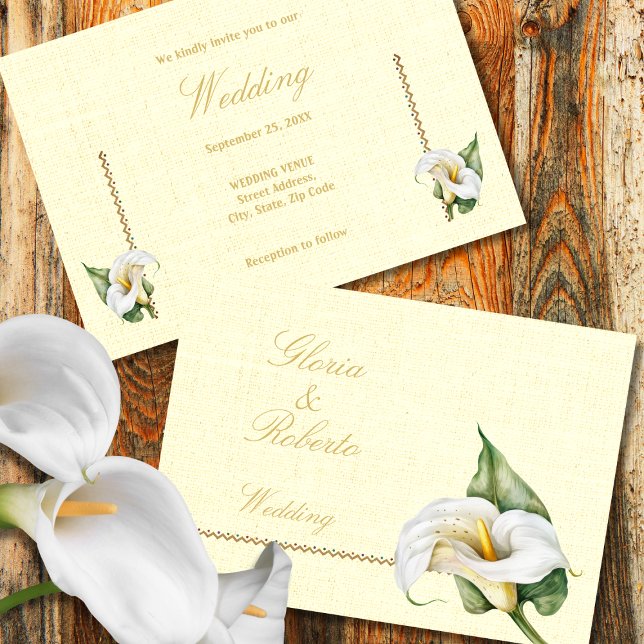 Romantic Colors Cala Lily Mexican Wedding Invitation (Creator Uploaded)