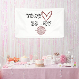 Romantic Compass Love Quote Gift Banner
