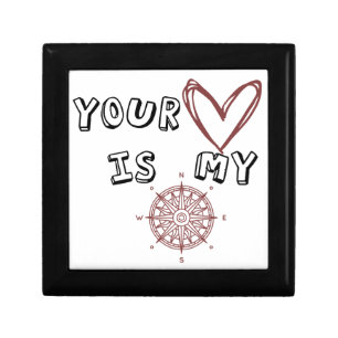 Romantic Compass Love Quote Gift  Box