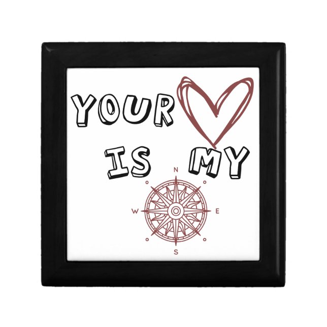 Romantic Compass Love Quote Gift  Box (Front)