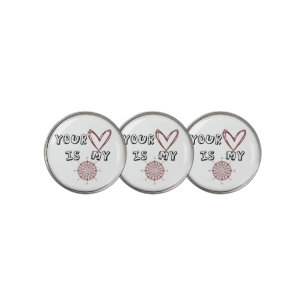 Romantic Compass Love Quote Gift  Golf Ball Marker