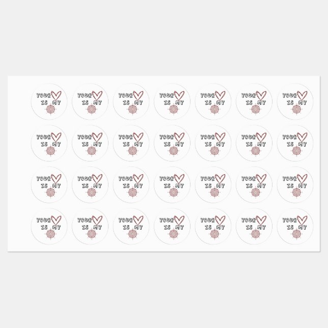 Romantic Compass Love Quote Gift  Kids' Labels (Sheet)