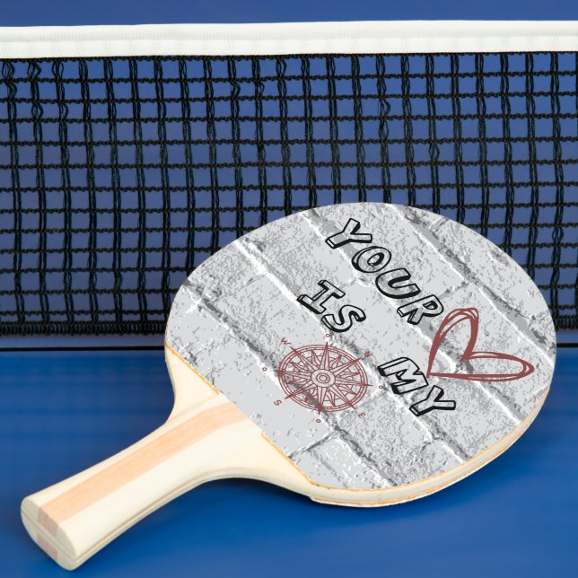 Romantic Compass Love Quote Gift  Ping Pong Paddle (Insitu)