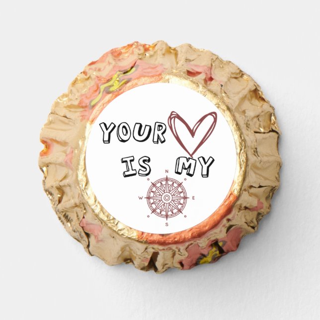 Romantic Compass Love Quote Gift  Reese's Peanut Butter Cups (Front)