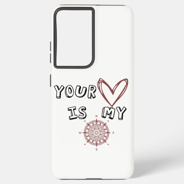 Romantic Compass Love Quote Gift  Samsung Galaxy Case (Back)