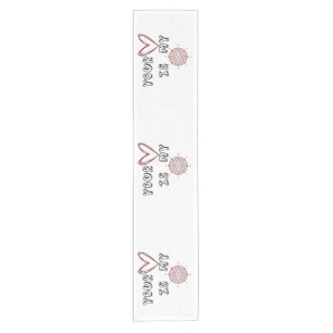 Romantic Compass Love Quote Gift Short Table Runner