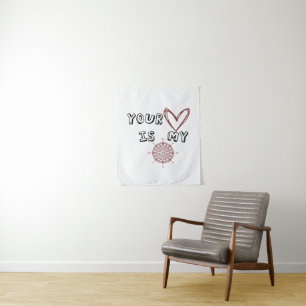 Romantic Compass Love Quote Gift Tapestry