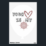 Romantic Compass Love Quote Gift Wall Decal<br><div class="desc">This sweet and meaningful artwork features the message “Your Heart Is My Compass” with a hand-drawn heart and compass, symbolizing love, guidance, and belonging. Perfect for anniversaries, Valentine’s Day, or as a heartfelt everyday gift.Whether on apparel, mugs, cards, or home décor, it’s a reminder that true love always points you...</div>