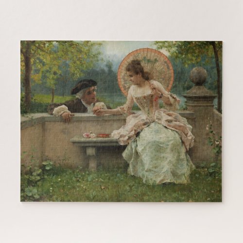 Romantic Conversation in the Park Jigsaw Puzzle