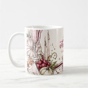 Romantic Coquette Friendsgiving Dinner Coffee Mug