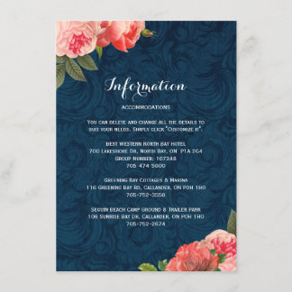 Romantic Coral Peonie Detail Cards