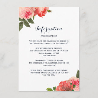 Romantic Coral Peonie Detail Cards